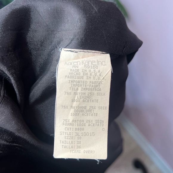 Asian Vintage Silk Blend Dress Asian Inspired print by Karen Kane Blooming black - Picture 11 of 13